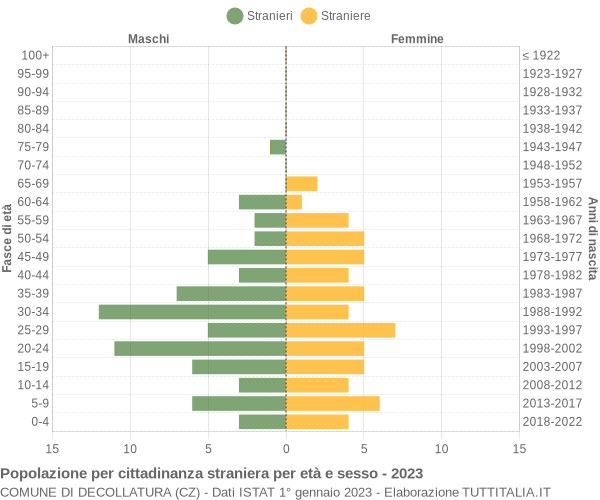 Grafico cittadini stranieri - Decollatura 2023