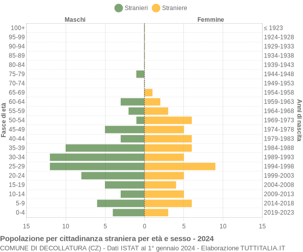 Grafico cittadini stranieri - Decollatura 2024