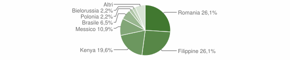 Grafico cittadinanza stranieri - Anoia 2010