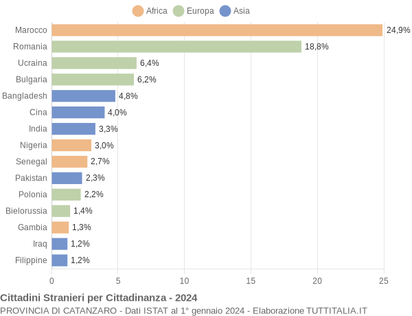 Grafico cittadinanza stranieri - 2024