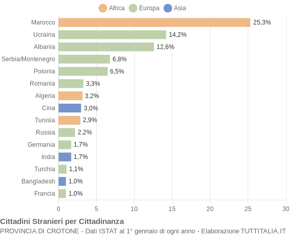 Grafico cittadinanza stranieri - 2004