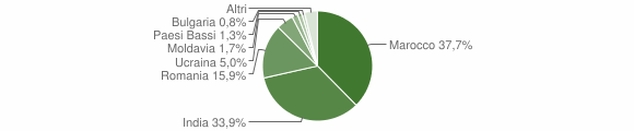 Grafico cittadinanza stranieri - Alvignano 2015