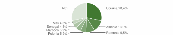 Grafico cittadinanza stranieri - Casagiove 2015