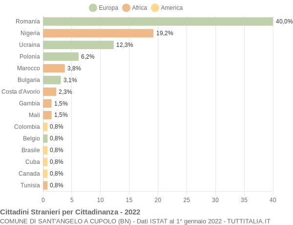 Grafico cittadinanza stranieri - Sant'Angelo a Cupolo 2022