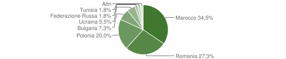 Grafico cittadinanza stranieri - Ceraso 2009