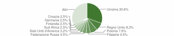Grafico cittadinanza stranieri - Piano di Sorrento 2007