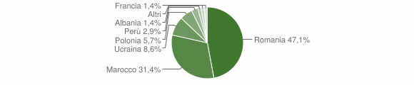 Grafico cittadinanza stranieri - San Pietro al Tanagro 2014