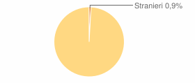 Percentuale cittadini stranieri Comune di Stio (SA)