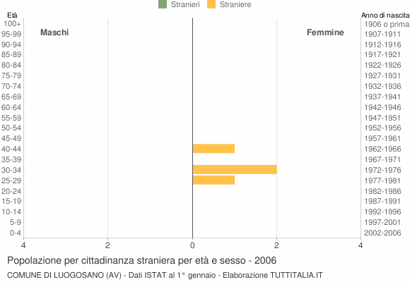 Grafico cittadini stranieri - Luogosano 2006