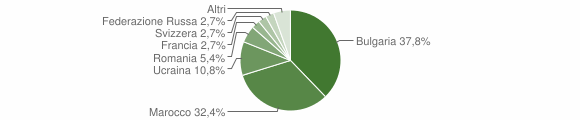 Grafico cittadinanza stranieri - Teora 2008