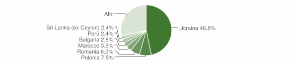 Grafico cittadinanza stranieri - Ercolano 2012