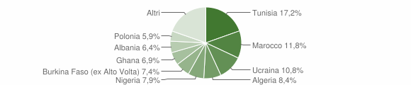 Grafico cittadinanza stranieri - Casal di Principe 2004