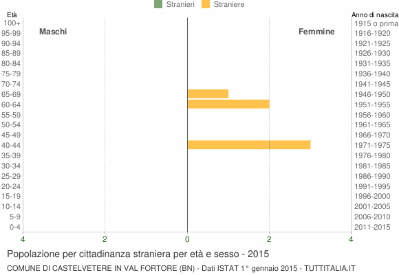 Grafico cittadini stranieri - Castelvetere in Val Fortore 2015