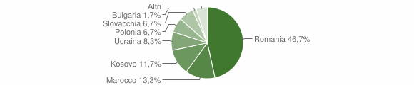 Grafico cittadinanza stranieri - Omignano 2013