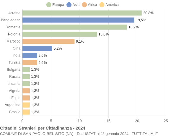 Grafico cittadinanza stranieri - San Paolo Bel Sito 2024