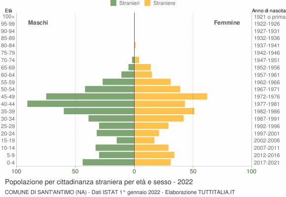 Grafico cittadini stranieri - Sant'Antimo 2022