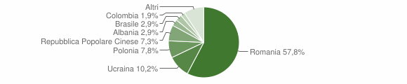 Grafico cittadinanza stranieri - Sapri 2012