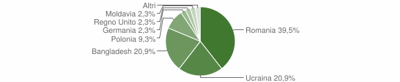Grafico cittadinanza stranieri - Calvi 2011