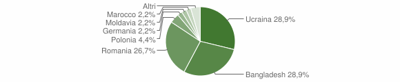 Grafico cittadinanza stranieri - Calvi 2012