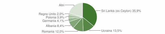 Grafico cittadinanza stranieri - Anacapri 2015