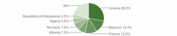 Grafico cittadinanza stranieri - Teverola 2009