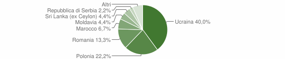 Grafico cittadinanza stranieri - Massa di Somma 2010