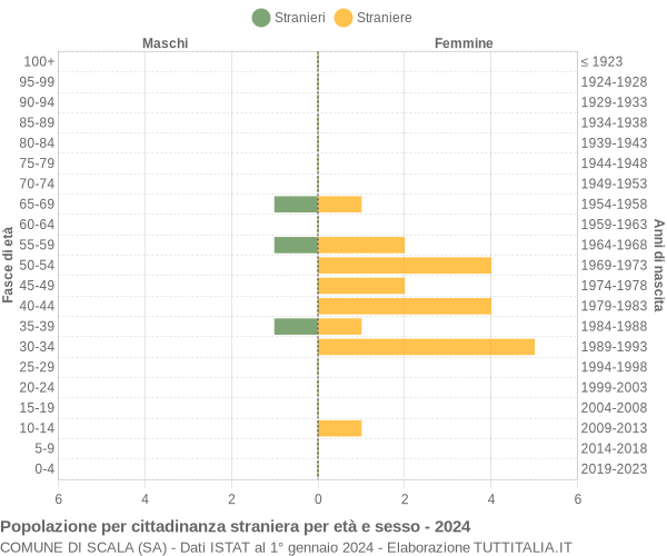 Grafico cittadini stranieri - Scala 2024