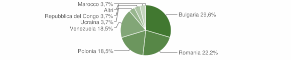 Grafico cittadinanza stranieri - Santa Paolina 2011