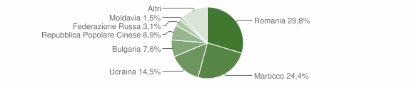 Grafico cittadinanza stranieri - Lioni 2012