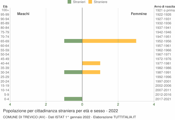 Grafico cittadini stranieri - Trevico 2022