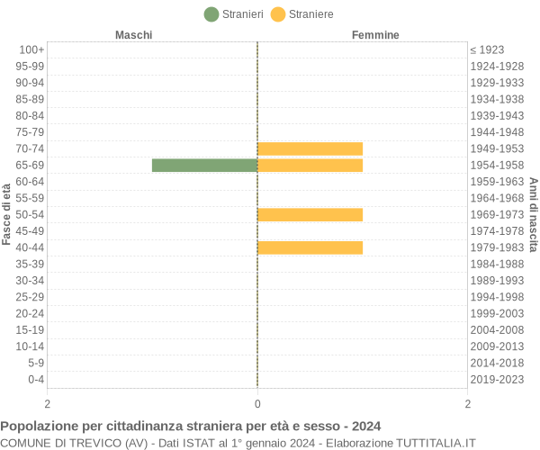 Grafico cittadini stranieri - Trevico 2024