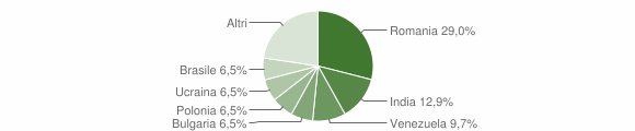 Grafico cittadinanza stranieri - Cicerale 2014