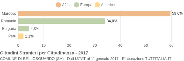 Grafico cittadinanza stranieri - Bellosguardo 2017