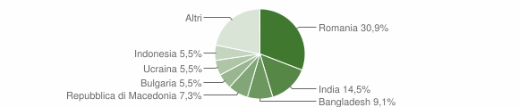Grafico cittadinanza stranieri - Dugenta 2014
