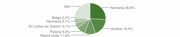 Grafico cittadinanza stranieri - Massa Lubrense 2009