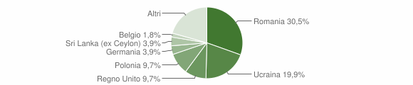 Grafico cittadinanza stranieri - Massa Lubrense 2011