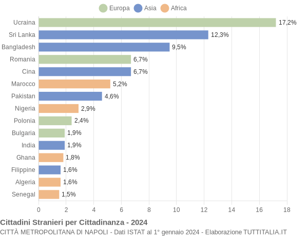 Grafico cittadinanza stranieri - 2024