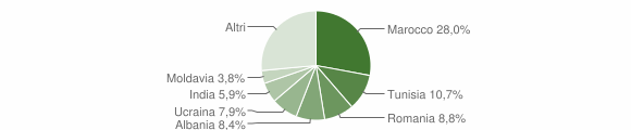 Grafico cittadinanza stranieri - San Cesario sul Panaro 2014