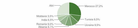 Grafico cittadinanza stranieri - San Cesario sul Panaro 2015