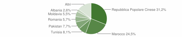 Grafico cittadinanza stranieri - Concordia sulla Secchia 2013
