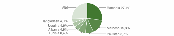 Grafico cittadinanza stranieri - Medicina 2011