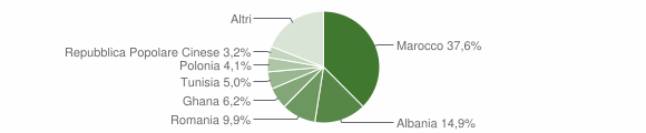 Grafico cittadinanza stranieri - Casalgrande 2016