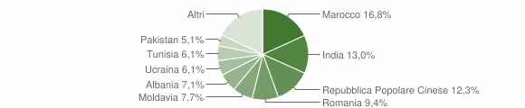 Grafico cittadinanza stranieri - Cadelbosco di Sopra 2013