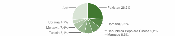 Grafico cittadinanza stranieri - Carpi 2015