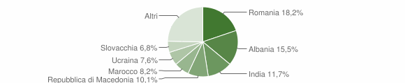 Grafico cittadinanza stranieri - Montese 2013