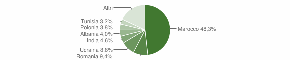 Grafico cittadinanza stranieri - Canossa 2015