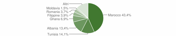 Grafico cittadinanza stranieri - Fornovo di Taro 2004