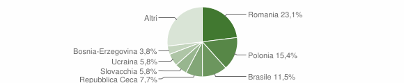 Grafico cittadinanza stranieri - Goro 2012