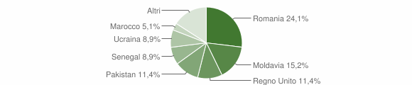 Grafico cittadinanza stranieri - Albareto 2014