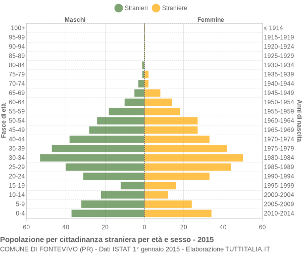 Grafico cittadini stranieri - Fontevivo 2015